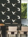 Tapeta żurawie York Wallcoverings BW3871 Soaring Cranes Black & White