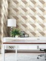 Tapeta geometryczna z efektem 3D York Wallcoverings BW3881 Graphic Geo Blocks Black & White