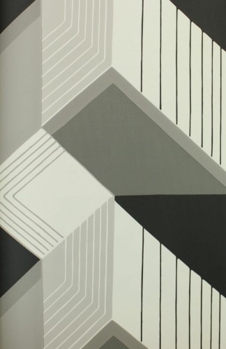 Tapeta geometryczna z efektem 3D York Wallcoverings BW3882 Graphic Geo Blocks Black & White