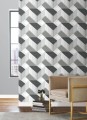 Tapeta geometryczna z efektem 3D York Wallcoverings BW3882 Graphic Geo Blocks Black & White