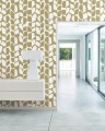 Tapeta abstrakcyjne liście York Wallcoverings BW3892 Primitive Vines Black & White