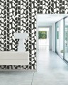 Tapeta abstrakcyjne liście York Wallcoverings BW3893 Primitive Vines Black & White