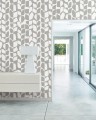 Tapeta abstrakcyjne liście York Wallcoverings BW3895 Primitive Vines Black & White