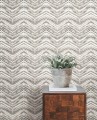 Tapeta jodełka York Wallcoverings BW3911 Petite Watercolor Chevron Black & White
