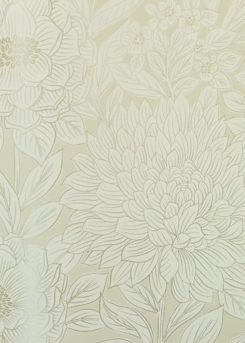 Tapeta florystyczna York Wallcoverings BW3921 Wood Block Blooms Black & White