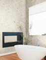 Tapeta florystyczna York Wallcoverings BW3922 Wood Block Blooms Black & White