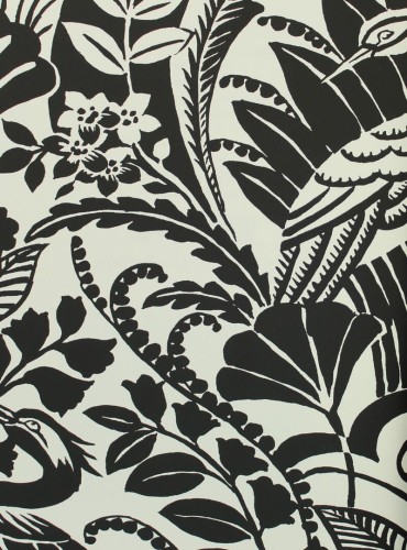 Tapeta botaniczna czaple York Wallcoverings BW3931 Egret Damask Black & White