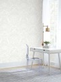 Tapeta botaniczna czaple York Wallcoverings BW3932 Egret Damask Black & White