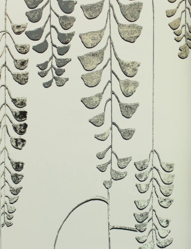 Tapeta roślinna York Wallcoverings BW3943 Deco Wisteria Black & White