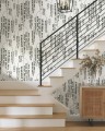 Tapeta roślinna York Wallcoverings BW3943 Deco Wisteria Black & White