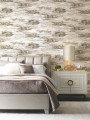 Tapeta abstrakcyjna York Wallcoverings BW3961 Birch Bark Texture Black & White