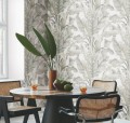Tapeta liście bananowca York Wallcoverings BW3972 Banana Leaf Black & White