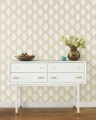 Tapeta kwiaty lotosu York Wallcoverings BW3978 Lotus Motif Black & White