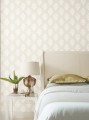 Tapeta kwiaty lotosu York Wallcoverings BW3978 Lotus Motif Black & White