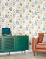 Tapeta abstrakcyjne kwiaty York Wallcoverings CE4011 Spontantaneity Black & White