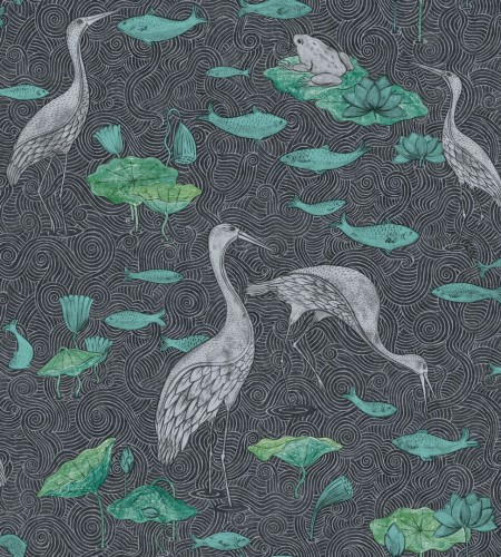 Tapeta czaple Les Dominotiers AFDC200/1 Enchanted River Magic Garden