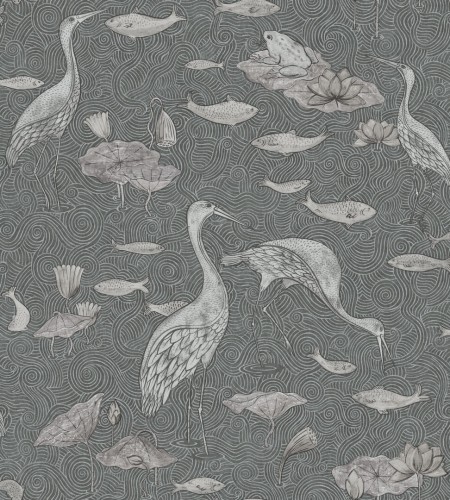 Tapeta czaple Les Dominotiers AFDC200/3 Enchanted River Magic Garden