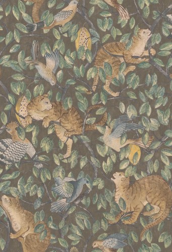 Tapeta botaniczna ze zwierzętami Les Dominotiers AFDC202/4 Zippy's Hide and Seek Magic Garden