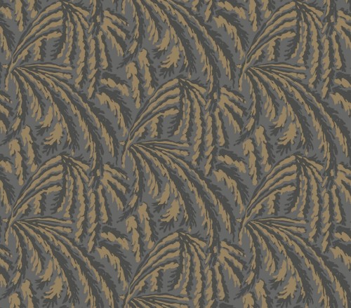 Tapeta liście wierzby w stylu art-deco Les Dominotiers AFDC203/3 Willow Magic Garden