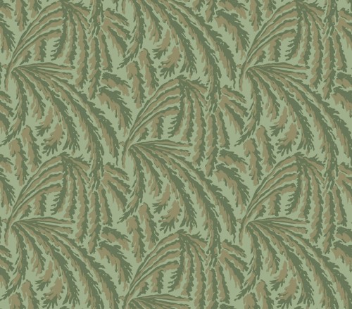 Tapeta liście wierzby w stylu art-deco Les Dominotiers AFDC203/4 Willow Magic Garden