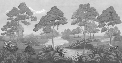 Fototapeta botaniczny krajobraz Tecnografica 78873-4 PROMENADE GREY