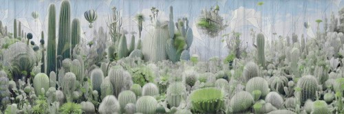 Fototapeta kaktusy Tecnografica 83855-3 PEYOTE GREEN