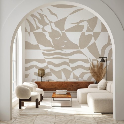 Fototapeta czapla w stylu Art Deco Les Dominotiers DOM4009 Heliopolis Volume 14