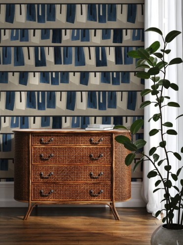 Mural geometryczny Les Dominotiers DOM4017 Obi Bleu Volume 14