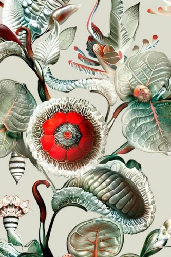 Tapeta tekstylna botaniczna Arte Moooi Coccinella Bella MO5000 Green House