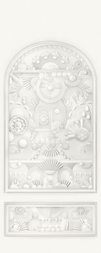 Mural tekstylny w stylu art deco Arte Moooi Greenhouse Gathering Arch MO5055 Green House