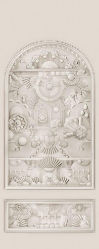 Mural tekstylny w stylu art deco Arte Moooi Greenhouse Gathering Arch MO5056 Green House