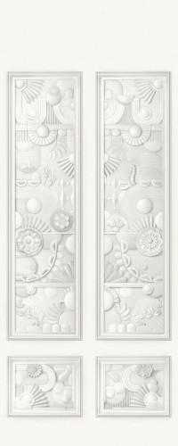 Mural tekstylny w stylu art deco Arte Moooi Greenhouse Gathering Window MO5050 Green House