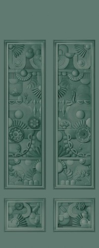 Mural tekstylny w stylu art deco Arte Moooi Greenhouse Gathering Window MO5052 Green House
