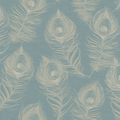 Tapeta pawie pióra York Wallcoverings EV3943 Regal Peacock Casual Elegance