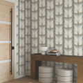 Tapeta eleganckie płatki lotosu York Wallcoverings EV3953 Lotus Light Stripe Casual Elegance