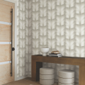 Tapeta eleganckie płatki lotosu York Wallcoverings EV3955 Lotus Light Stripe Casual Elegance