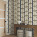 Tapeta eleganckie płatki lotosu York Wallcoverings EV3956 Lotus Light Stripe Casual Elegance