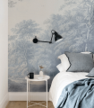 Mural krajobraz lasu Wallcolors Watercolor Grove Blue 9024 Cozy Landscapes