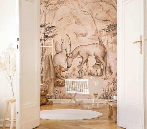 Fototapeta dziecięca zwierzątka leśne Wall Art Bambi