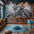 Fototapeta motocyklista anime Wall Art Raida
