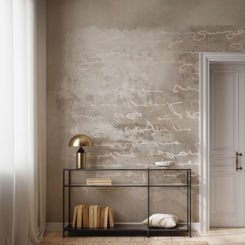 Fototapeta fragment listu na surowym tle Wall Art Vinci