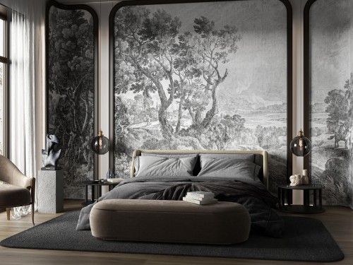 Fototapeta krajobraz sosnowego lasu Wallcraft Pino 915312401