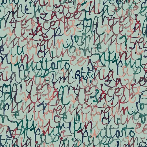 Tapeta akwarelowe napisy Decoprint SO27071 Script Soleado