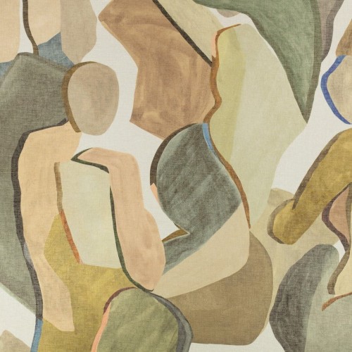 Mural tekstylny abstrakcyjne sylwetki Black Edition W948/02 Figura Panel Verdure Tsauri