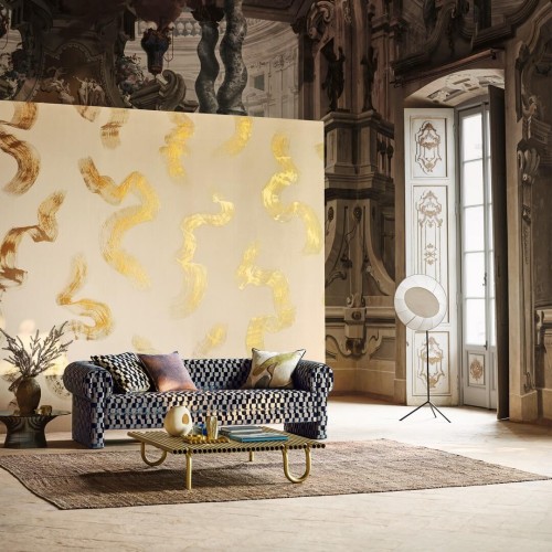 Mural tekstylny artystyczny złoty Black Edition W956/01 Tsauri Mural Gold Tsauri