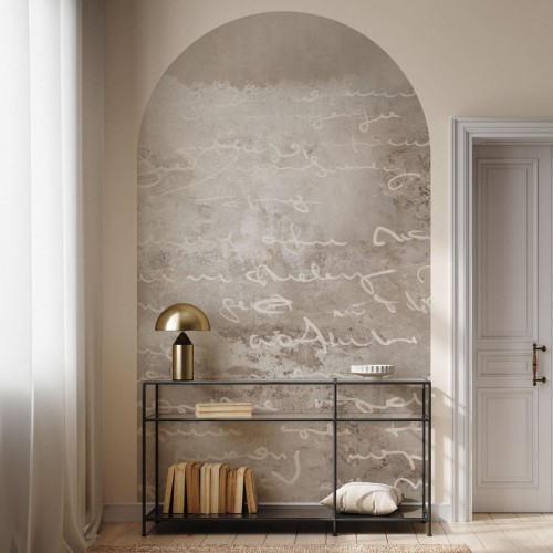 Mural łuk fragment listu na surowym tle Wall Art Vinci Łuk