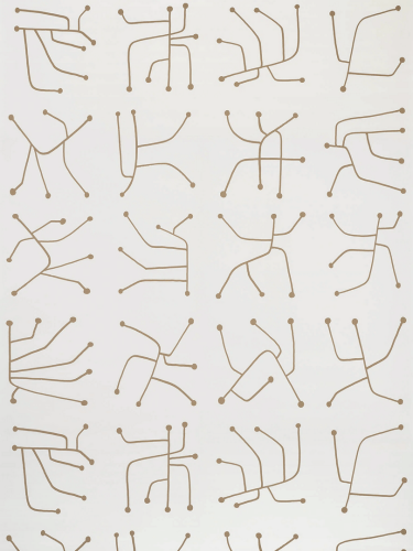 Tapeta abstrakcyjne znaki Pierre Frey FP782001 Vrillette Eternel Ete