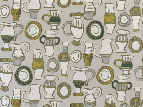 Tapeta emaliowane dzbanki i wazony Pierre Frey FP788001 Les Poteries Eternel Ete
