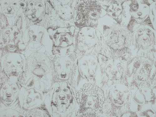 Tapeta tekstylna psy Pierre Frey FP804002 Designer Dogs The Cult Of Beauty