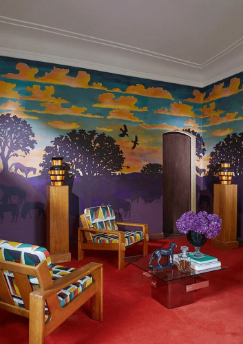 Mural krajobraz zachodu słońca w Teksasie Pierre Frey FP806001 Sheltering Sky The Cult Of Beauty